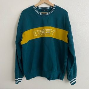 Obey varsity crewneck sweatshirt